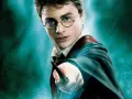 Harry Potter z różdżką, gotowy do walki. To jak fanfik, co to, opowieść stworzona przez fanów.