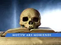 Czaszka na otwartej księdze, symbolizująca motyw ars bene moriendi – sztukę dobrego umierania.