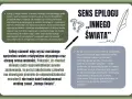 Epilog „Innego świata” to kluczowy element interpretacyjny, ukazujący konflikt moralności obozowej i wolności.