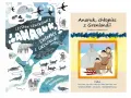 Anaruk, chłopiec z Grenlandii – streszczenie. Ilustracje przedstawiają życie na Grenlandii: igloo, niedźwiedzia polarnego, psy zaprzęgowe, łodzie i ludzi w tradycyjnych strojach.
