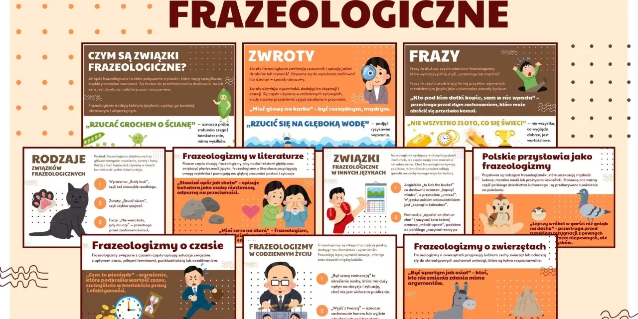 Co to jest związek frazeologiczny? To stałe połączenie wyrazów o przenośnym znaczeniu, np. "mieć głowę na karku" – być mądrym.