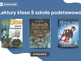 Książki z listy lektury klasa 5: "Sposób na Alcybiadesa", "Opowieści z Narnii", "Magiczne drzewo. Czerwone krzesło".
