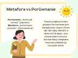 Metafora vs Porównanie: "Jesteś jak słońce" (porównanie) vs "Jesteś moim słońcem" (metafora). Metafora tożsamości, co to jest?
