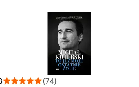 Okładka książki "Michał Koterski. To już moje ostatnie życie" z portretem aktora.