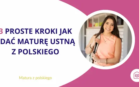 3 proste kroki, jak zdać maturę ustną z polskiego. Uśmiechnięta uczennica z plecakiem.