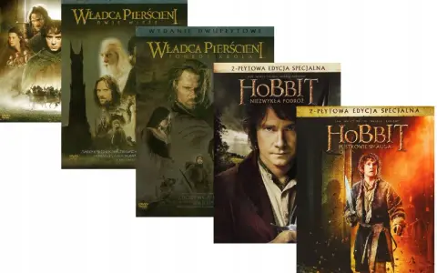 Kolekcja DVD z filmami "Władca Pierścieni" i "Hobbit". Ile części ma ta epicka saga?