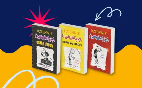 Kolekcja książek "Dziennik Cwaniaczka" w różnych tomach. Idealna dla fanów serii, którzy chcą poznać przygody Grega w odpowiedniej kolejności.