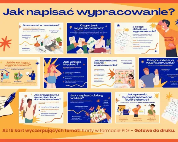 Co to jest wypracowanie? To forma pisemnej wypowiedzi, która przedstawia przemyślenia na wybrany temat. Może dotyczyć książki, wydarzenia lub własnych przeżyć.