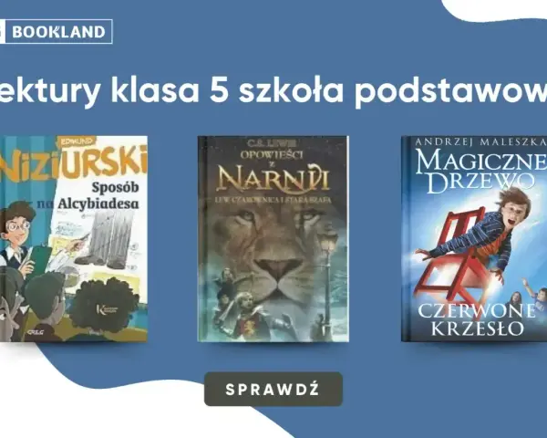 Książki z listy lektury klasa 5: "Sposób na Alcybiadesa", "Opowieści z Narnii", "Magiczne drzewo. Czerwone krzesło".