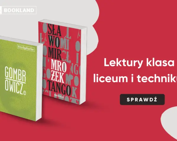 Lektury klasa 1 liceum i technikum: "Ferdydurke" i "Dżuma" na czerwonym tle. Sprawdź!