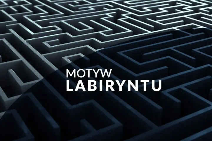 Skomplikowany labirynt, symbolizujący motyw labiryntu w literaturze, gdzie bohaterowie szukają wyjścia z życiowych zawiłości.