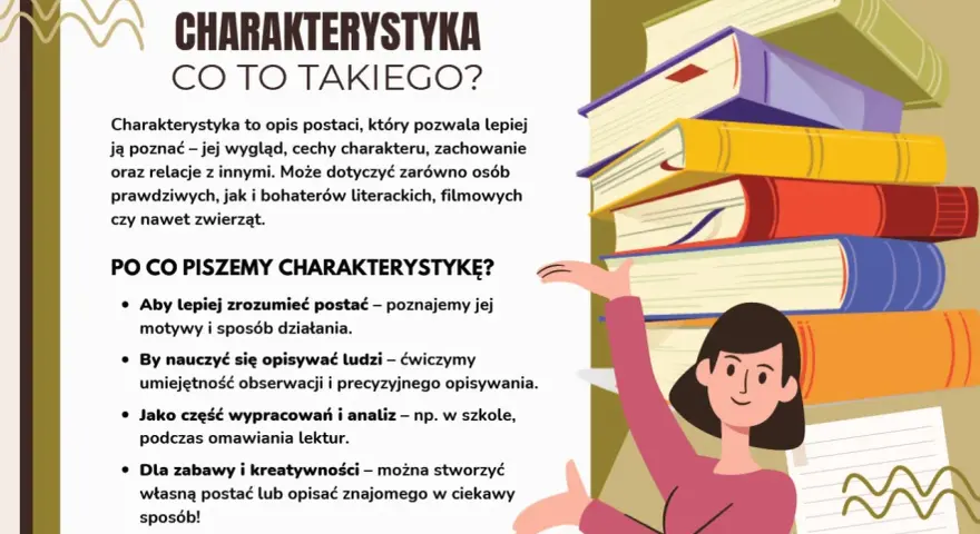Jak napisać charakterystykę postaci? Dowiedz się, jak opisać wygląd, cechy i zachowanie, by lepiej poznać bohatera.