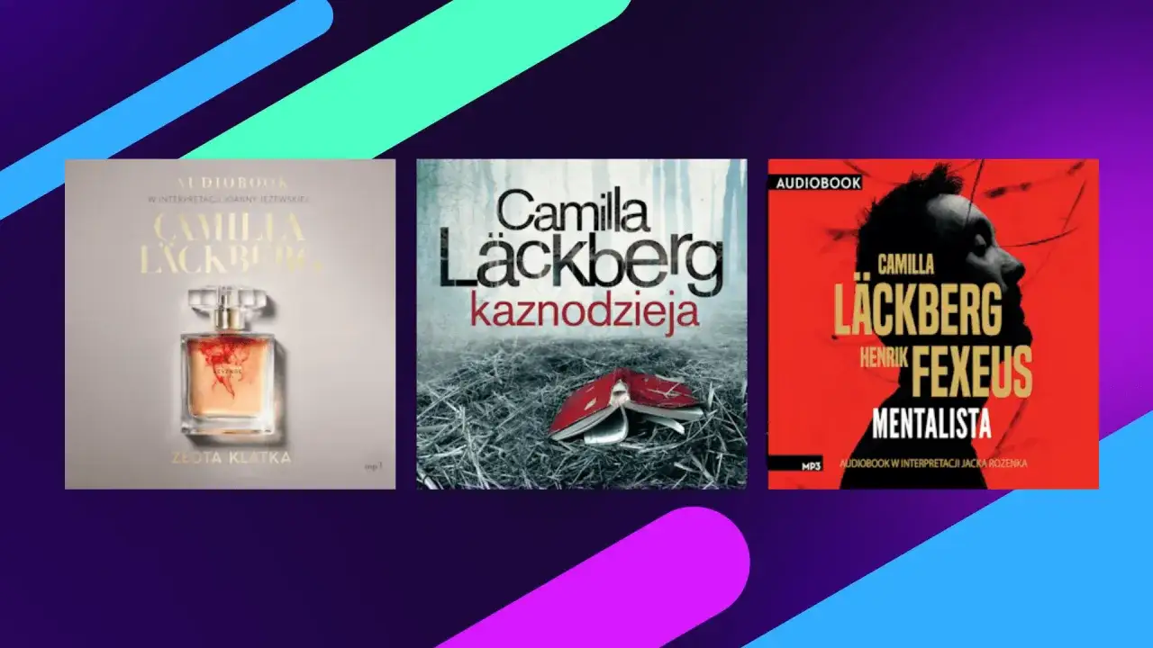 Okładki audiobooków z serii Camilla Läckberg:
